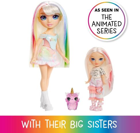 Rainbow High Littles Fantasy Fantasy Faities + Pet - Opal ، Rainbow 5.5 "Doll Small Doll & Fantasy Owl Pet مع أجنحة خرافية قابلة للتبديل ، هدية للأطفال 4+ in Saudi Arabia
