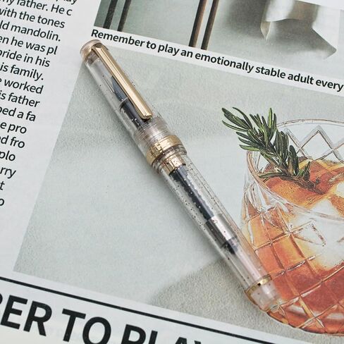 Jinhao 82 Fountain Pen - Material Material Pen Barrel ، Iridium Medium Nib مع محول الحبر على نحو سلس كتابة القلم الكلاسيكي تصميم أعماق البحر الأزرق (الذهب ، م) in Kuwait