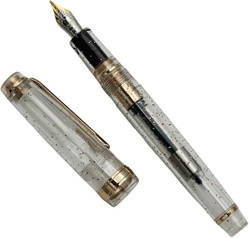 Jinhao 82 Fountain Pen - Material Material Pen Barrel ، Iridium Medium Nib مع محول الحبر على نحو سلس كتابة القلم الكلاسيكي تصميم أعماق البحر الأزرق (الذهب ، م) in Kuwait