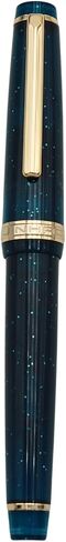 Jinhao 82 Fountain Pen - Material Material Pen Barrel ، Iridium Medium Nib مع محول الحبر على نحو سلس كتابة القلم الكلاسيكي تصميم أعماق البحر الأزرق (الذهب ، م) in Kuwait