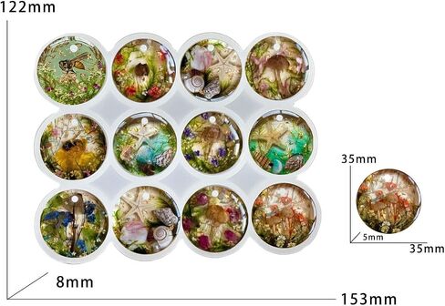 3D Epoxy Resin Mold, Octopus, Whale, Jellyfish Silicone Ornament Mold for Epoxy Casting, DIY Create Adorable 8 Pcs Sea Marine Crafts Christmas Ornament Supplies, Home Decor (Octopus) in Saudi Arabia