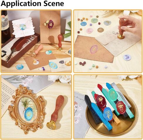 Craspire Key Wax Stamp Oval Wax Seal Seal Mirror رأس نحاسي قابل للإزالة مع مقبض خشبي ختم ختم شمع الختم لعيد الميلاد بدعوات DIY Scrapbooking DIY in Saudi Arabia