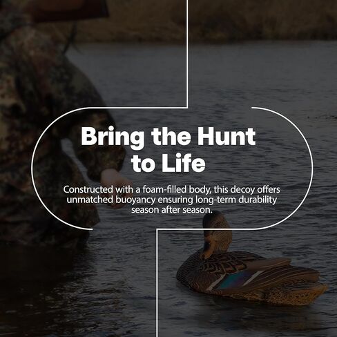 Avian-X Power Shaker Mallard Drake Preener Floating Duck Decoy - Durable Foam-Filled Realistic Lifelike Waterfowl Hunting Motion Decoy in Kuwait