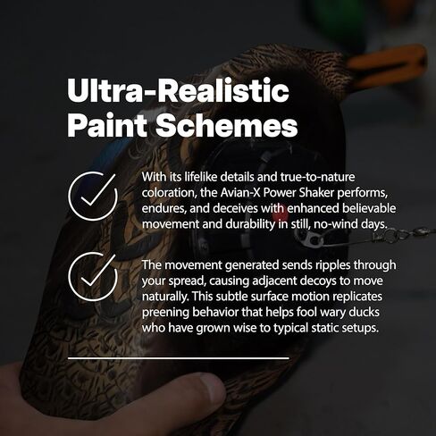 Avian-X Power Shaker Mallard Drake Preener Floating Duck Decoy - Durable Foam-Filled Realistic Lifelike Waterfowl Hunting Motion Decoy in Kuwait