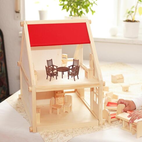3 Sets Miniature Table and Chair Set, Plastic Furniture Model, 1.18 x 1.18 x 0.78 Inch, Dollhouse Accessories for Playhouse Decor in Saudi Arabia