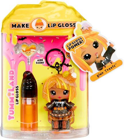 Yummiland x Halloween Lip Gloss Doll - Blair Treats Includes DIY Lip Gloss + Keychain, Cosmetic Play, Seasonal Halloween Collectible, Ages 4+ in Saudi Arabia