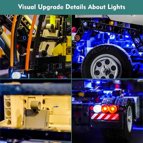LED LID LIGHT KIT لـ LEGO VOLVO FMX TRACK 42175 (بدون طرز الضوء فقط) مجموعة الإضاءة الإبداعية المتوافقة مع LEGO Volvo FMX Truck & EC230 Electric Excavator (الإصدار القياسي) in Saudi Arabia