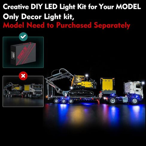 LED Light Kit for Lego Volvo FMX Truck 42175 (No Models Only Light) Creative Lighting Set Accessories Compatible with Lego Volvo FMX Truck & EC230 Electric Excavator Set (Standard Version) in Saudi Arabia