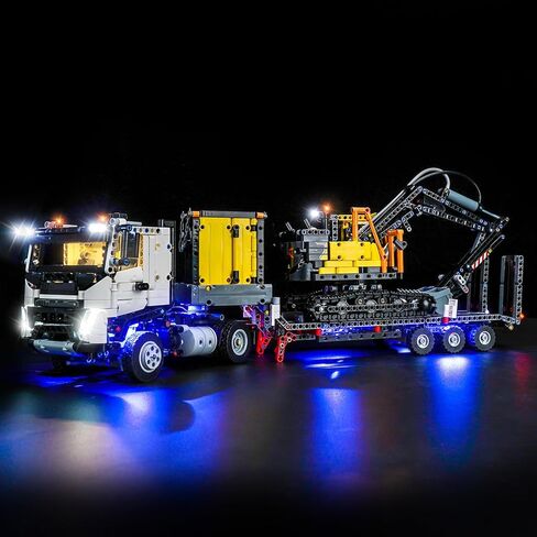 LED LID LIGHT KIT لـ LEGO VOLVO FMX TRACK 42175 (بدون طرز الضوء فقط) مجموعة الإضاءة الإبداعية المتوافقة مع LEGO Volvo FMX Truck & EC230 Electric Excavator (الإصدار القياسي) in Saudi Arabia