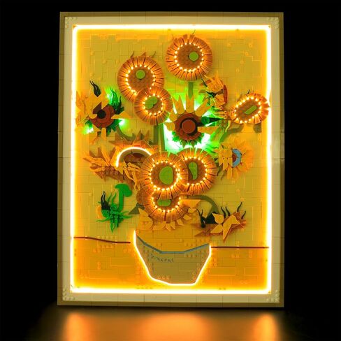 إضاءة LED لـ LEGO VAN GOGH SUNFLOWERS 31215 - طقم ضوء التحكم عن بعد لطراز LEGO SUNFLOWER - لم يتم تضمين مجموعة النموذج (إصدار RC) in Kuwait