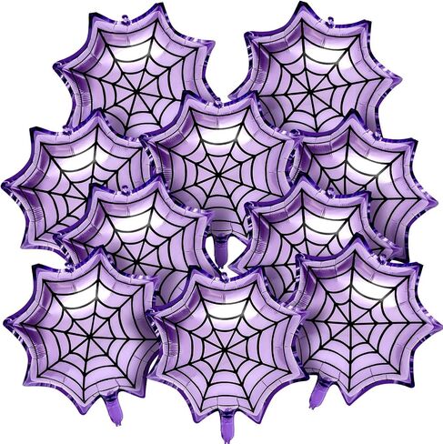 Soulchen 25 "Spider Birthdy Party Party Baloon Cartoons شخصيات ذات طابع حزب ، رقائق شبكات العنكبوت الكبيرة للبالونات لزخارف عيد ميلاد كرنفال الكرتون (6 عبوات ، حمراء ، أزرق) in Kuwait