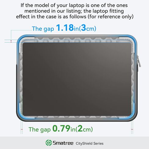 Smatree CityShield Laptop Shoulder Case for 15.3 inch Apple MacBook Air 2025 M4/2024 M3/2023 M2, Apple Laptop Case with External Accessory Pocket and Handle (MC05) in Saudi Arabia