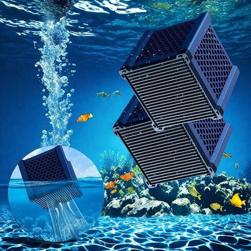 مكعب مكعب مكعب نقي حوض مياه 2.0 مكعب تنقية مياه مائي Eco مع فحم قرص العسل لخزانات الأسماك ، أحواض الخيول ، الثروة الحيوانية والمخزون (الأزرق ، 1pcs) in Saudi Arabia