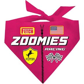 Zoomies Racecar Driver Costume Dog Bandana | 100 ٪ مثلث القطن القابل للتعديل | صنع في الولايات المتحدة | طاقم الحفرة | العلم المدقق | سريع | أحمر ، حجم واحد (1401) in Kuwait