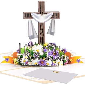 Magic Ants 3D Sheep Pop oup stap ، بطاقة دينية للتعميد ، الشركة الأولى ، التعميد ، استحمام الطفل مع اقتباس الكتاب المقدس والصلاة in Kuwait