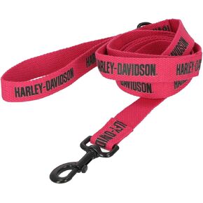 Harley-Davidson Cotton Webbing H-D Text Text Pet Dog Leash W/Grab-Pink in Kuwait