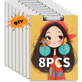 الفراغات الحافظة المتسمية لـ DIY - MDF A4 Clipboards for Heat Press 8.8 '× 12.4' - حرفة مخصصة لهدايا المعلمين ، (2) in Kuwait