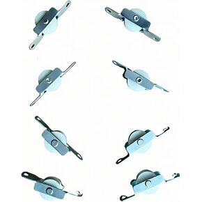 Sliding Door Pulley for Patio Umbrellas - 8 Pack Heavy Duty Rope Bracket Kit, Universal Replacement Parts for Outdoor Market Umbrellas, Easy Install No Drilling Required (Weatherproof Aluminum Alloy) in Saudi Arabia