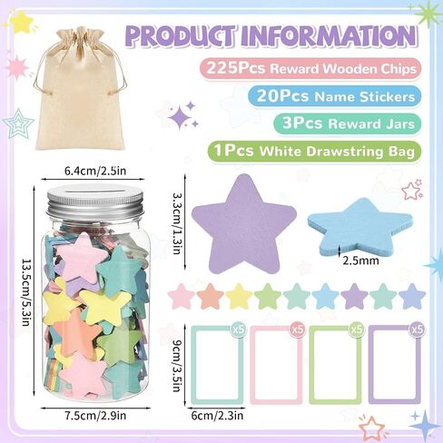 249 PCS BOHO REWARD الجرار للأطفال ابتسامة الابتسامة مربوحات عملة الفصل الدراسي لسلوك الحوافز 225 PCS Smiley Faces 20 PCS TAGS 1 PCS ATORAGE BAC ADORDS FOR SCHOOL SCHOOL HOME in Saudi Arabia