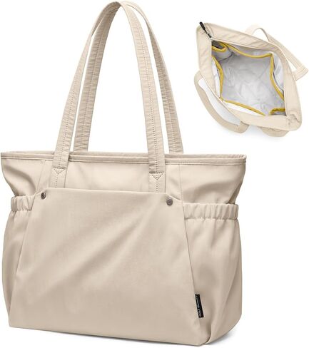 Tote Bag for Women, 14Inch Work Bags with Zipper Computer Laptop Handbag with Compartments for Travel, Daily in Saudi Arabia