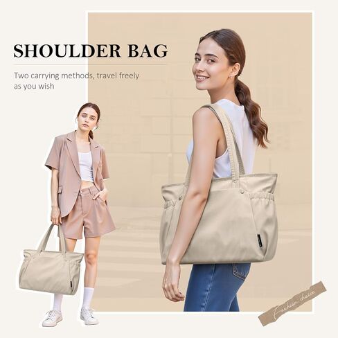 Tote Bag for Women, 14Inch Work Bags with Zipper Computer Laptop Handbag with Compartments for Travel, Daily in Saudi Arabia