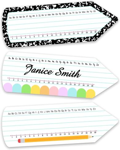 Pencil Name Tags, Self Adhesive Name Tags for Classroom, Pencil Stickers Decorations for Student Desks, Labels for Kindergarten Locker, 04 in Saudi Arabia
