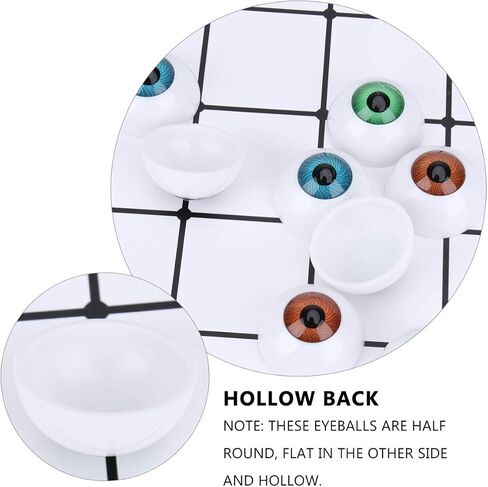 Homoyoyo 8Pcs Hollow Eyeball Halloween Eyeballs Plastic Scary s Halloween Horror Props s Scary s for Skull Costume DIY Crafts Party Favors in Saudi Arabia