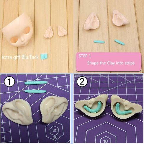 Replacement Ears for 1/6 Scale - Resin Set for DIY, Normal Ear in Saudi Arabia