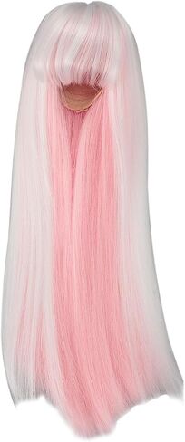 Doll Hairs Replacement, Dolls BJD Hairpiece Doll Wig Hair Long Straight Doll Wig for 7.3 to 8.3in Head Circumference Doll (White) in Saudi Arabia