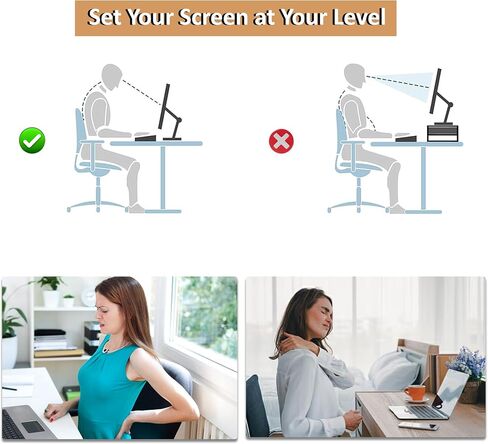 Steel Desk Shelf Base & Monitor Stand Legs - Multifunctional Monitor Stand Riser for Office Organization, Sturdy Construction, Durable Laptop Riser, Home Office Décor with Easy Assembly in Saudi Arabia