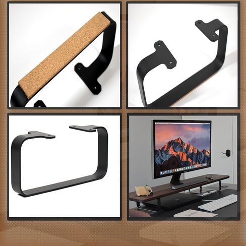 Steel Desk Shelf Base & Monitor Stand Legs - Multifunctional Monitor Stand Riser for Office Organization, Sturdy Construction, Durable Laptop Riser, Home Office Décor with Easy Assembly in Saudi Arabia