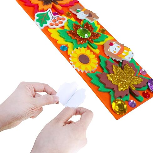 Winlyn 36 Sets Fall Craft Kits Fall Kids Crafts DIY 3D Fall Leaf Swagks Offrics Arts Autumn Maple Leaf Fall Foam Stickers and Crafts for Kids عيد الشكر أنشطة الفصول الدراسية in Saudi Arabia