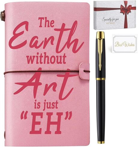 Artist Gifts The Earth Without Art Journal Notebook with Pen Art Lovers Gifts Art Teacher Appreciation Gift, Art Themed Gift for Artist Art Student in Kuwait
