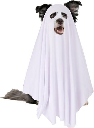 Halloween Ghost Dog Costume for Dogs Cats Pets Halloween Party, 5 Holes, 31.5 x 47.2 Inch in Saudi Arabia