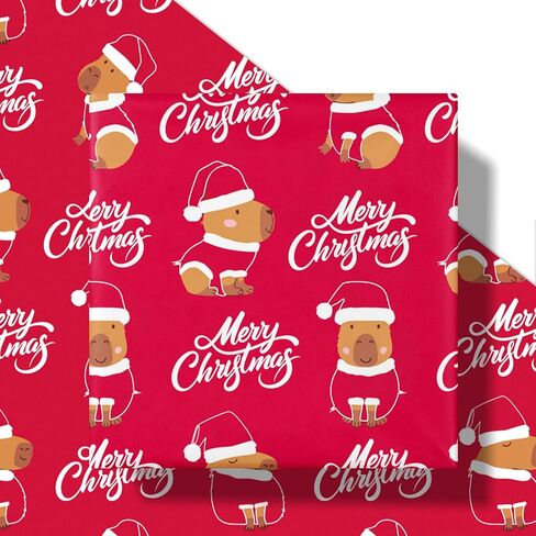 LeZakaa Christmas Wrapping Paper Roll, Highland Cow in Holiday Wreath Bow Green Design, Cute Rustic Gift Wrap for Christmas Farmhouse Holiday Gifts, for Family Friends Kids, Mini Roll 17 in x 16.4 Ft in Saudi Arabia