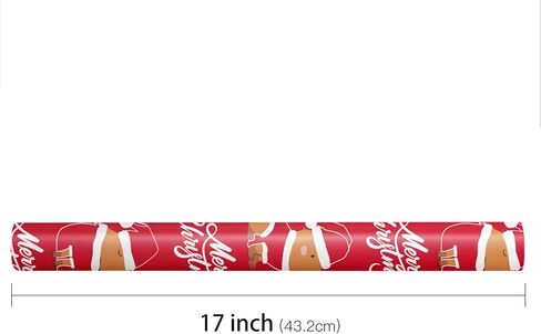LeZakaa Christmas Wrapping Paper Roll, Highland Cow in Holiday Wreath Bow Green Design, Cute Rustic Gift Wrap for Christmas Farmhouse Holiday Gifts, for Family Friends Kids, Mini Roll 17 in x 16.4 Ft in Saudi Arabia
