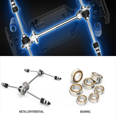 MJX Hyper Go 20208 1/20 Scale 4WD RC Monster Truck مع 1806 محرك بدون فرش | 39 كم/ساعة سيارة التحكم عن بعد عالية السرعة | 2.4 جيجا هرتز مركبة على الطرق الوعرة 2.4 جيجا هرتز للبالغين (أحمر) in Kuwait