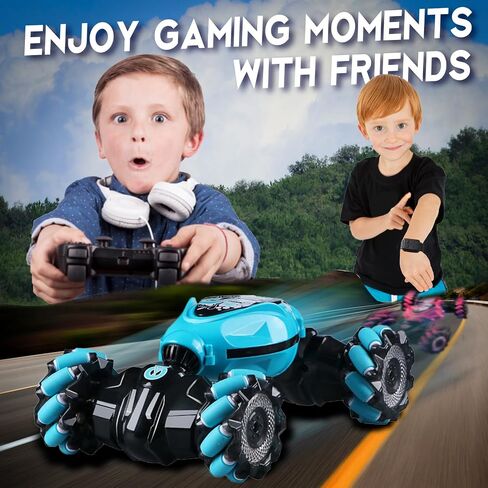 الإيماءات استشعار RC STUNT CAR ، سيارة RC ، سيارة التحكم عن بُعد في سيارة تويست ، سيارة تويست ، سيارة ORBI RC ، سيارات Turbo Drive ، 2.4G RC Remote (Blue) in Kuwait