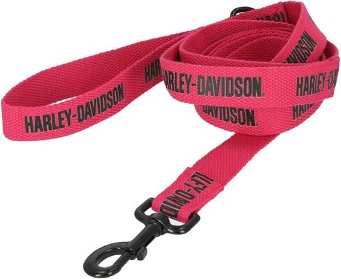 Harley-Davidson Cotton Webbing H-D Text Text Pet Dog Leash W/Grab-Pink in Kuwait