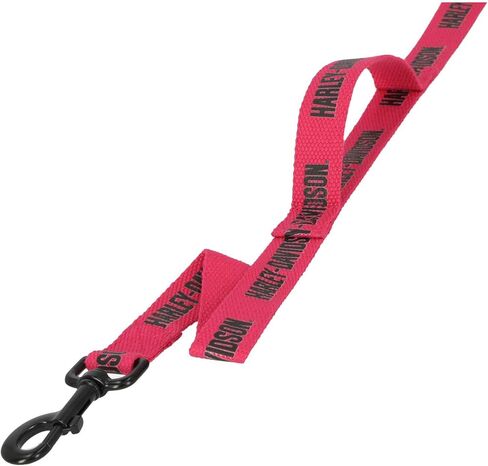 Harley-Davidson Cotton Webbing H-D Text Text Pet Dog Leash W/Grab-Pink in Kuwait