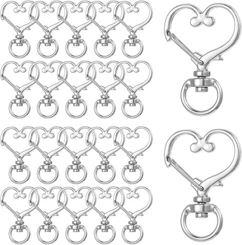 Star Keychain Clasp Clasp keychain Clip ، 20pcs Silver Dovivel Lobster Clasp Spring Snap Snap Clips Debivel Snap Hook Conchains for Handmade Keychains Making DIY Craft in Kuwait