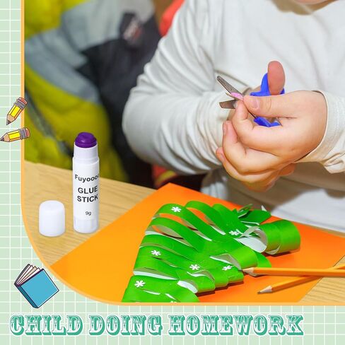 180 PCS School Supplies Bulk 60 Safety Blunt Tip Scissors 60 White Glue Stick 60 Sharpened #2 Hb Wood Pencils with Erasers Back to Schools for Party Fivors Classroom in Saudi Arabia