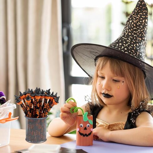 MAITYS 72 PCS Halloween Pumbken Pencilits with Eraser Bulk Cute Just Jack O Pencils مع محايات اليقطين الصغيرة لجوائز الحفلات في عيد الهالوين خدعة أو تعامل in Kuwait