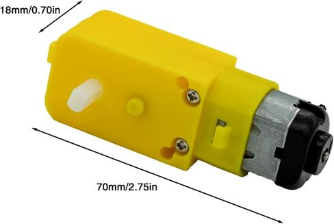 6pcs TT Motor DC المحرك الكهربائي 3V-6V محرك علبة التروس المغناطيسية ذات العمود المغناطيسي المزدوج لروبوت Arduino Smart Car ، نماذج هيكل DIY ، منتجات الاهتزاز ، نسبة التخفيض 1:48 (مع كابل) in Kuwait