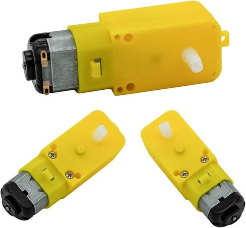 6pcs TT Motor DC المحرك الكهربائي 3V-6V محرك علبة التروس المغناطيسية ذات العمود المغناطيسي المزدوج لروبوت Arduino Smart Car ، نماذج هيكل DIY ، منتجات الاهتزاز ، نسبة التخفيض 1:48 (مع كابل) in Kuwait