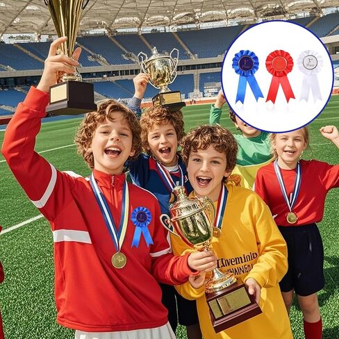 3 PCS Award Ribbon Rosette Set ، 1st 2nd Place Place Ribbons Award Award Award Ribbon ، First Place Ribbon for Awards Awarder Award Alnner Victory Ribbons in Kuwait