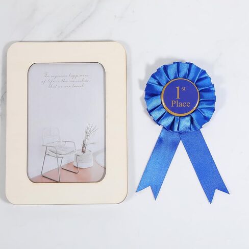 9 Pcs Blue Award Ribbon, 1st Place Rosette Ribbons Grand Prize Ribbon Winner Victory Ribbons, First Place Participation Medal Deluxe Recognition-Ribbon for Classroom Winner Certificate Prize C in Saudi Arabia