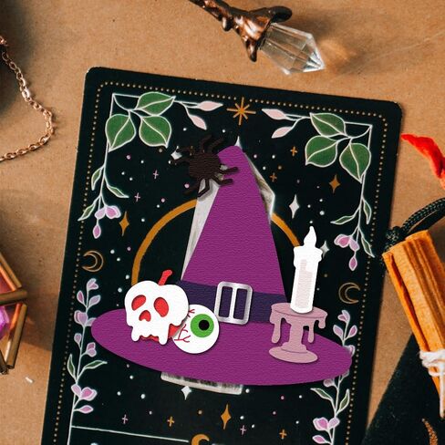 غلوبللاند الساحرة قبعة القبعة يموت من أجل DIY Scrapbooking Metal Witch Festival Cut Diays Witch Shaker Die Cuts لصنع البطاقات. in Saudi Arabia