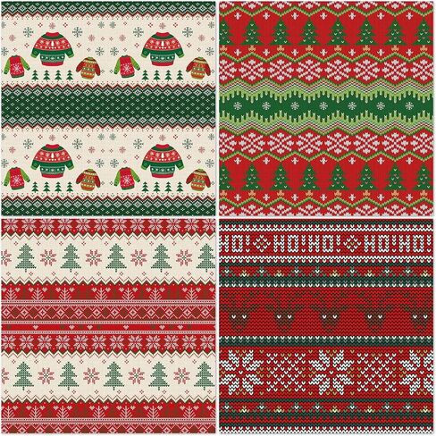 Christmas Scrapbook Paper 12x12, 24 Sheets Double-Sided Patterned Decorative Craft Paper for Junk Journals Greeting Cards Photo Album Decoration in Saudi Arabia