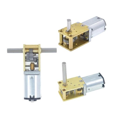 GW1812-N20 DC 12V (to 6V 3V) Metal Slow Speed High Worm Gear DC Motor Long Dual Shaft 16-381RPM Robot Eleltric Lock(53RPM,Dual Shaft 10mm) in Saudi Arabia